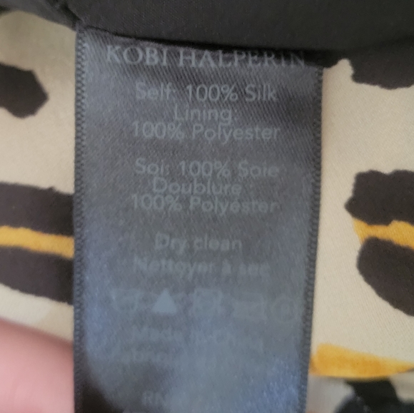 Kobi Halperin NEW Dress Leopard Black Gold Silk SMALL - Picture 4 of 9